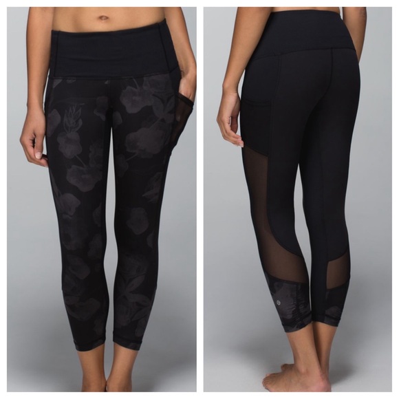 Lululemon black seek the heat crop legging. 6 - Picture 1 of 11